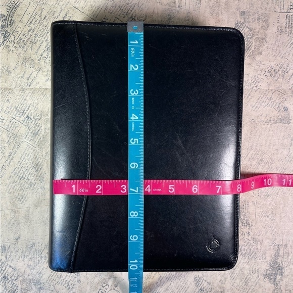 Franklin Covey Black Full Grain Leather Classic Planner - Vintage - Picture 15 of 16